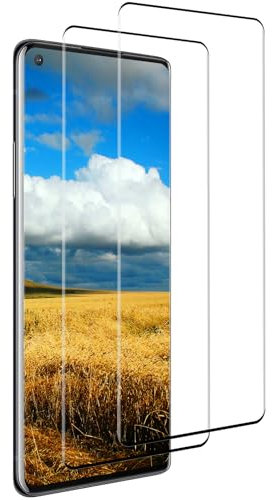 Beukei Panzer Schutz Glas für Oneplus 8, 2 Stück Glass Protector, [Blasenfrei][9H Härte][HD Klare][Anti-Kratzen] Handyfolie