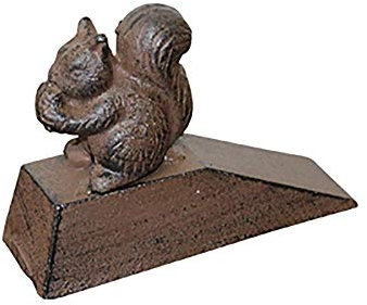 Türstopper aus Gusseisen, schwer, rustikal, niedlich, Eichhörnchen, Türstopper für Bürodekoration