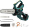 Mini Chainsaw for Makita 18V Battery, 8 6 Cordless 2-in-1 Electric Chainsaw with Brushless Motor and Auto Greaser, 800W Mini Handheld Chainsaw for