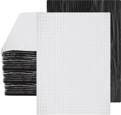 DAJAVE 35 Stück 25X18cmx5mm Alubutyl Platten Dämmmatte, 0.68m² Anti Dröhn Fahrzeugdämmung Selbstklebend Dämmmatte Auto, KFZ Lärmschutz, Alubutyl Matte, Isoliermatte Selbstklebend und Antivibration