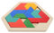 NAMOARLY Sechseckiges Tangram-Puzzle Aus Holz Denksportaufgabe Iq-Spiel Für Kinder Erwachsene Und Montessori-pädagogik