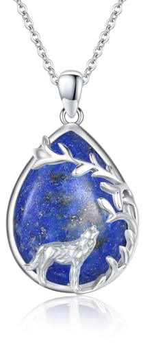 Wolf Kette Sterling Silber Wolf Halskette Wolf Anhänger Geschenke Weihnachts für Damen Teenager Mädchen