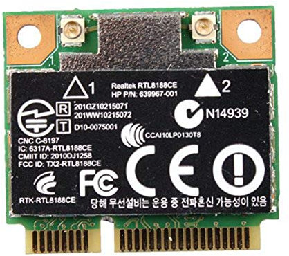 Pesfehhy Tarjeta de Red Mini PCI-E WiFi de 150 Mbps para Realtek RTL8188CE Wireless-N 802.11 B/G 640926-001 639967-001