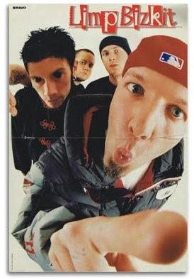 AYERWAENN Limp Bizkit Poster, ästhetische Wandkunst, Leinwand, Vintage-Poster, dekoratives Gemälde, Wohnzimmer, Schlafzimmer, Dekoration, 20 x 30 cm, ungerahmter Stil