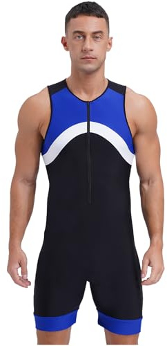 Loodgao Uomo Senza Maniche Intero Rash Guard Costume da Bagno Protezione Solare Body da Surf Ciclismo Canottaggio Wrestling Singlets