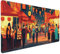 Large Gaming Mouse Pad 700x400mm Extended Mouse Mat XXL, Red Street Mouse Mat Gaming, Improves Speed Precision, Big Mousepad with Non-Slip Rubber Base and Stitched Edge, for Home/Office/Gamer P9888