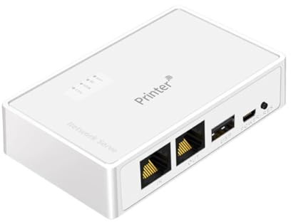 Fangxuee Server di Stampa di Rete Wireless USB, Stampante, Dispositivo USB Condiviso, Condivisione Computer, Condivisione Stampa, Server di Stampa RJ45