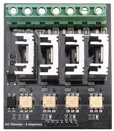LuobannmLight Lamp Dimmer Module, AC Dimmer Module, 4 Channel, 3.3V/5V Logic, Up to 220V(5A-10A), Motor Control Functionality