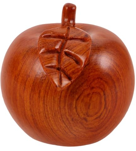BESPORTBLE Holz-Apfelfigur Handgefertigte Realistische Tischdekoration Weihnachtsapfelskulptur Vielseitiges Apfelmodell Aus Holz FüR KüChe BüRo Und Zuhause