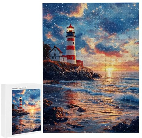 Puzzle für Erwachsene 6000 Teile Leuchtturm Wellen 179 x 105cm Puzzles für Erwachsene Pädagogisches Spiel Herausforderung Spielzeug 6000 Teile Puzzles für Kinder Als Geschenk und Wanddekoration l-128