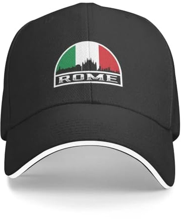 LSWFMACL Rom, Italien, italienische Flagge-Baseballkappen für Frauen, Unisex, weibliche Strand-Sonnencreme-Mütze, Spitze Mütze Baumwolle, für alle Jahreszeiten