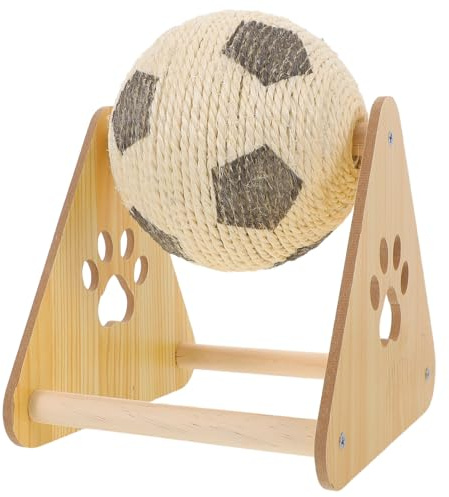 GRIRIW Katzenkratzball mit Sisalrolle und Ständer Interaktives Kratzbrett für Katzen zum Krallenpflege und Spiel Kompakter Sisal Kratzbaum für Kätzchen und Ausgewachsene Katzen
