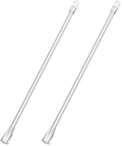 BESTOMZ Baguettes à Rideaux Transparentes PP, Lot de 2, pour Stores | Commande Pratique, Installation Facile, Contrôle sans Effort, Style Élégant, Convient aux Fenêtres, Finition Soignée
