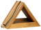 LUXUS-VOGELHAUS 46620e Design Vogelfutterhaus hängend - Vogelhaus Eichenholz Massiv - Futterstation zum Hängen - Dreieckiges Vogelhäuschen mit Futtertablet - 26,5 x 19 x 19 cm - Natur