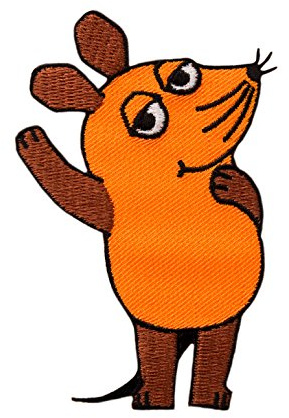Mono-Quick GmbH Applikationen - Kids and Hits - aufbügelbar Sendung mit der Maus Maus ca. 6,0x9,5 cm farbig