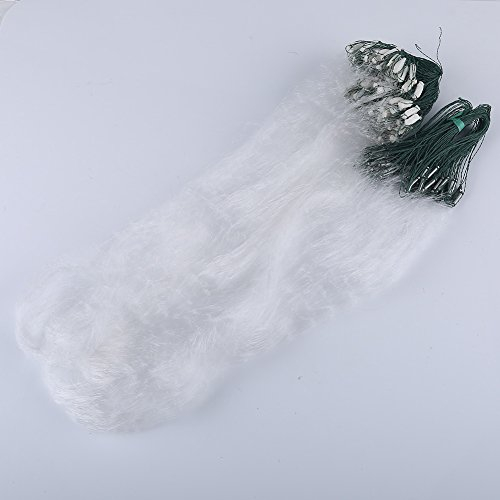 VGEBY Fishing Gill Net, Durable Nylon Portable 1m x 20m Monofilament Gill Fishing Net with Float Bait Casting Mesh Trap Fishing Accessory