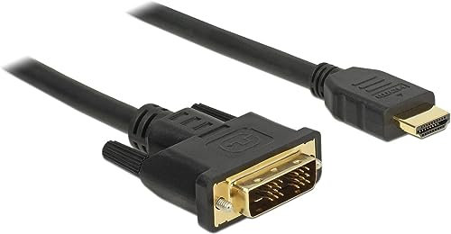 DeLock 85586 Adaptateur de câble vidéo DVI-D HDMI type A (standard) Noir 5 m