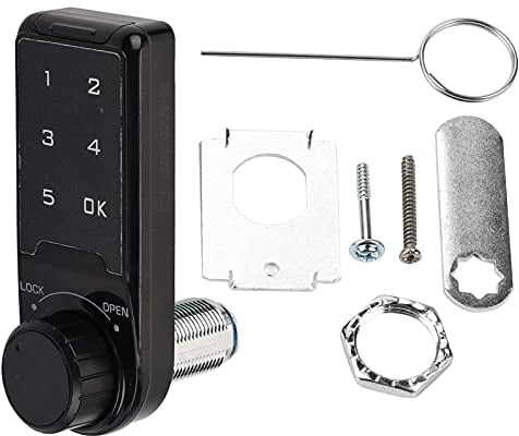 Verrou De Porte Digital Serrure Electronique D'armoire Serrure D'accès De Mot De Passe Clavier Numérique Codée Pour Armoire Placard Bureau Maison Avec Accessoires (L=30)