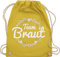 Turnbeutel Rucksack - JGA Junggesellenabschied Frauen - Team Braut Blumenkranz - Bride Crew - Unisize - Gelb - utensilien junggesellinnenabschied jungesellinnenabschied beutel brautparty bridemaids