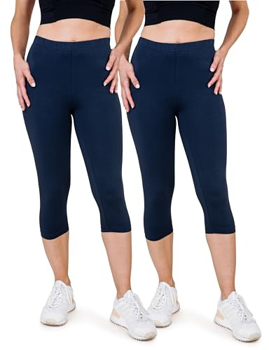 SES Leggings Donna Capri 3/4 2 Pezzi Cotone