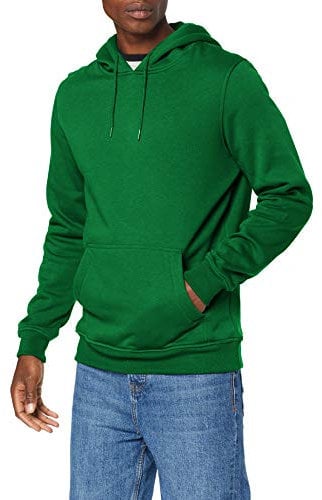 Build Your Brand Herren Kapuzenpullover Heavy Hoody, lässiger Hoodie für Männer, S, Forest Green