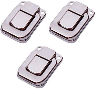 DOITOOL Toggle Catch Latches: 3PCS Metal Toggle Clamp Buckle Lock Toggle Catch Lock for Toolbox, Case Box, Chest, Drawer, Cabinet, Lock Box Tool