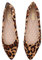 Fashionable Khaki Leopard Print Flat Shoes for Women Comfortable Pointed Toe Slip-on Ballerina Flats Perfect for Work Parties and Everyday Wear (Size 43)