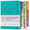 Tagesplaner & Terminkalender – Dankbarkeitsjournal, Wellness-Tagebuch & undatierte Wochenplaner und Organizer – Schreibtisch-Tagebücher für Damen & Herren – LUX Productivity Classic (Aquamarinblau)