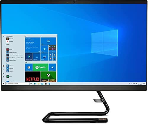 Lenovo IdeaCentre AIO 3i 24 All-in-One Computer, Intel Core i3-10100T, FHD Display, 8GB RAM, 1TB HDD, 256GB SSD, DVD RW Drive, Windows 10