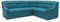 DOMO. collection Ecksofa Berlin, zeitlose Eckcouch mit Schlaffunktion und Federkern-Polsterung, Sofa in L-Form, Couch, 205 x 250 x 89 cm, petrol