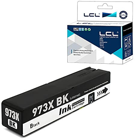 LCL Kompatibel Tintenpatrone 973 973X L0S07AE High Yield 10000 Seiten Ersatz für (1Schwarz) HP PageWide Pro 452dn 452dw 452dwt 477dn 477dw 477dwt MFP 552dw 577dw 577z Managed MFP P57750dw