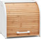 Devenir Doppellagige Brotbox für Küche, Aufbewahrung & Organisation mit Schneidebrett, 2-lagig, extra großer Holz-Rolltop-Brotkasten, Groß, Rustikal-modern