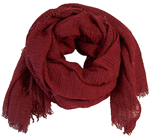 Niklarson Schal Tuch bordeaux 190x100cm Damen Poncho Stola Pareo Viskose T1283
