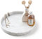 PHINILUX Bandeja redonda de tocador 100% mármol de 10 pulgadas, decoración moderna minimalista y bandejas de servir para baño, cocina, mesita de noche, soporte para platos de joyería, decoración de