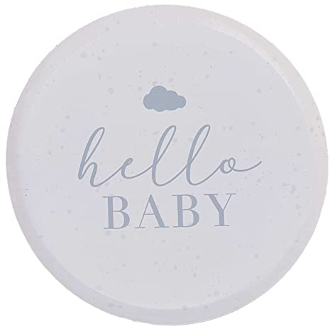 Ginger Ray Hello Baby Lot de 8 assiettes en carton écologique pour fête prénatale 25 cm