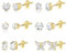 6 Paar Ohrstecker Gold Set, Ohrstecker Gold Kleine,14K Vergoldete Ohrstecker 925 Damen, Schläfer Knorpel Ohrstecker Ohrringe für Damen