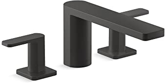 Kohler 27121-4-BL Paralleler Zweigriff-Badewannenarmatur Wasserhahn, mattschwarz