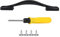 BQLZR Flexibler Gurt für Koffer, Gepäck, schwarz, B121 Ersatzgriff mit Schraube, 220 mm