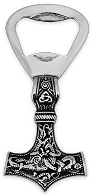 HAQUIL Viking Hammer Bottle Opener Norse Viking Mjolnir Odin Mythology Portable Key Chain Stainless Steel Beer Opener
