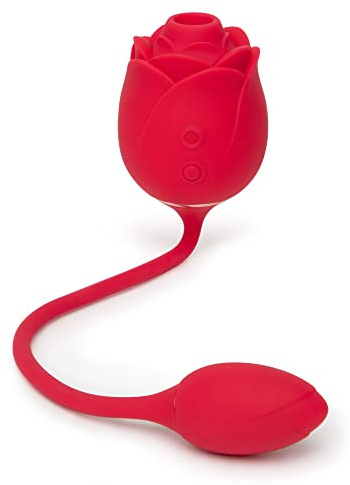 Lovehoney Rose Glow 2 in 1 Klitorissauger & Vibro-Ei – Druckwellenvibrator mit 6 Saugstärken – Wiederaufladbares Sexspielzeug für Frauen – Wasserdichter Saugvibrator mit Vibrationsei in Rosenform