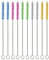 10pcs Brosse de Nettoyage de Paille colorée, Brosse de Tube à essai, Brosse de Nettoyage de Brosse de détail, Brosse de biberon, pour Nettoyer Les biberons, Les tétines, Les cafetières, etc. (20cm)
