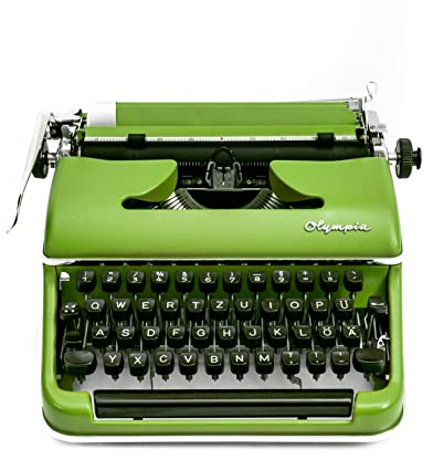 Grüne Schreibmaschine vintage - voll funktionsfähige Schreibmaschine, restauriert und mit neuem Farbband