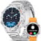 LIGE Military Smart Watch Men Answer/Make Calls,1.39 HD 400mAh Long Battary Fitness Tracker 100+Sports Modes Heart Rate Sleep Monitor,Outdoor Waterproof 2 Straps Smart Watch for Android IOS Silver