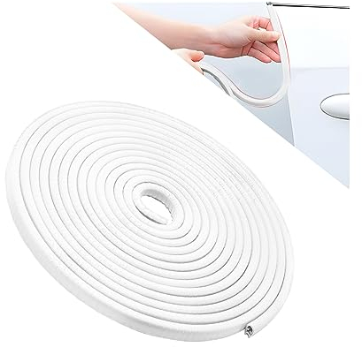 CGEAMDY Autotür Kantenschutz, Universelle Gummi Türkantenschutz Auto, U-Form Kantenschutz, Passend für Meisten Autos, Aluminium Bootskantenschutz (Weiß/10M)
