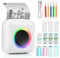 GuKKK Imprimante Photo Portable, Mini Imprimante Photo Instantané sans Fil, Imprimante Thermique sans Fil BT Imprimante Mobile avec LED à Sept Couleurs, Imprimante pour Photos Liste (Blanc) C22