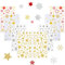 8 Blätter Stern Aufkleber Glitzer Stern Sticker Gold Silber Rot Weihnachtssticker Weihnachtsaufkleber Selbstklebend Xmas Aufkleber zum Basteln DIY Geschenke Deko für Weihnachten