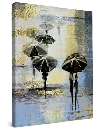 Modernes Leinwandbild Wanddeko Wohnzimmer Acryl Gemälde Abstrakte Kunst Wandbild XXL Gold Beige Ölgemälde Watercolor Schlafzimmer Deko