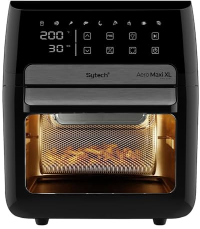 Sytech Friggitrice ad aria senza olio Aero Maxi XL - SY-AF1200 SYTECH con accessori - Digital, tattile, 12 litri, 1700 W, cottura uniforme