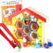 ZDNT Montessori Spielzeug Ab 3 Jahre,Holzspielzeug,beeindruckenden Montessori Holzspielzeug Set mit Pinzette und hölzernem Bienenhaus,Lernspielzeug Geschenke,Farben Lernen Jungen Mädchen Lernspiel