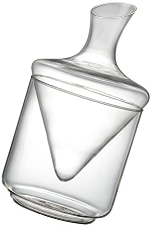 Juego de decantador de vino tinto con enfriador de cubo de hielo, accesorios de vino tinto y blanco para cócteles y bares, recipientes de vidrio, contenedores de vidrio, cubo enfriador de vino